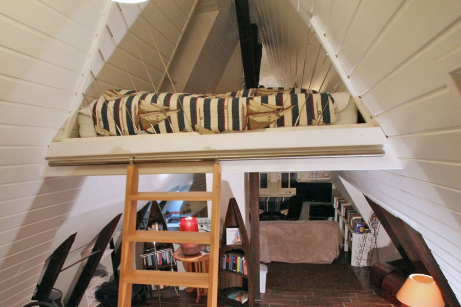 Loft bed with a fantastic view